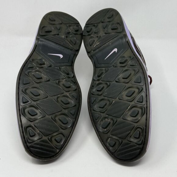 Nike Lunar Clayton Golf Shoes Mens 10.5 Burgundy Leather Spikeless 628535-600 - Picture 15 of 16